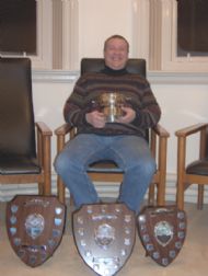 Robbie and his trophies, Must have cheated!
